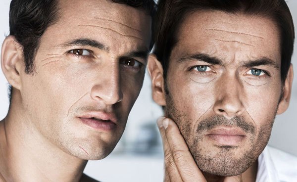 кожа мужчины с дефицитом влаги