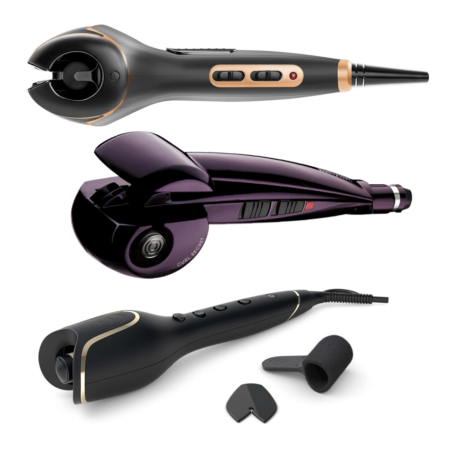 Автоматические плойки закрытого типа Rowenta, Babyliss, Philips
