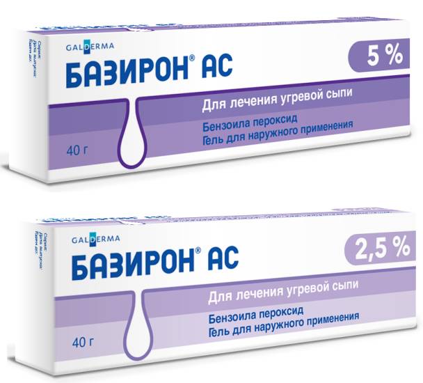 Базирон АС гели 2,5% и 5%