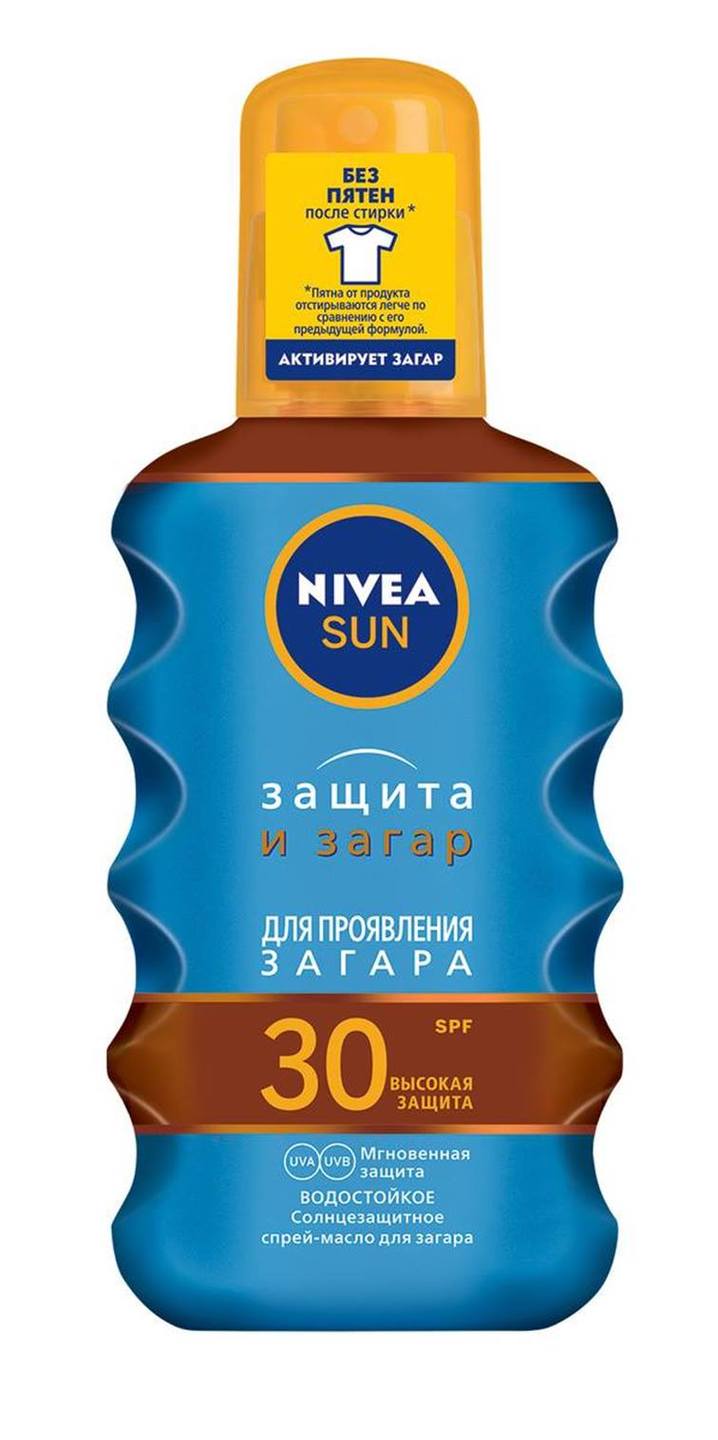 Nivea Sun солнцезащитное масло-спрей для загара «Защита и загар» SPF 30