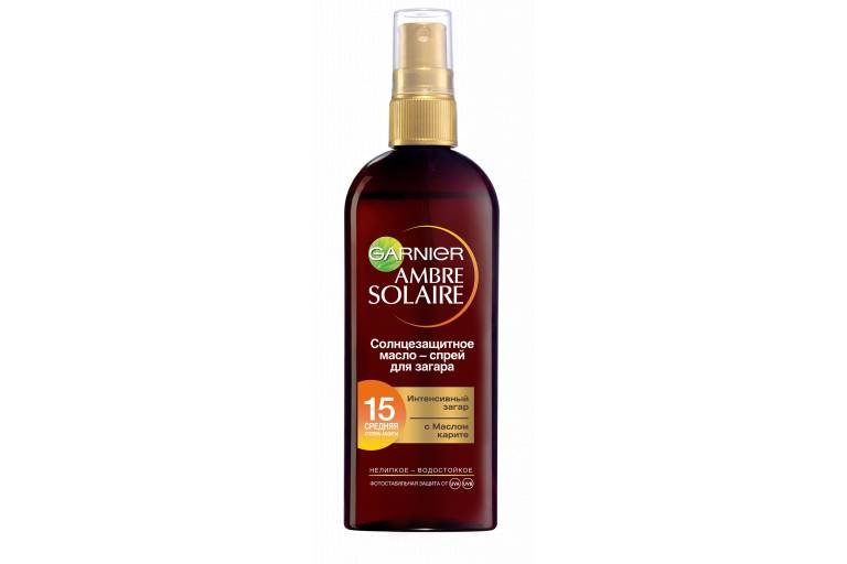 Солнцезащитное масло-спрей для загара Ambre Solaire SPF15 Garnier