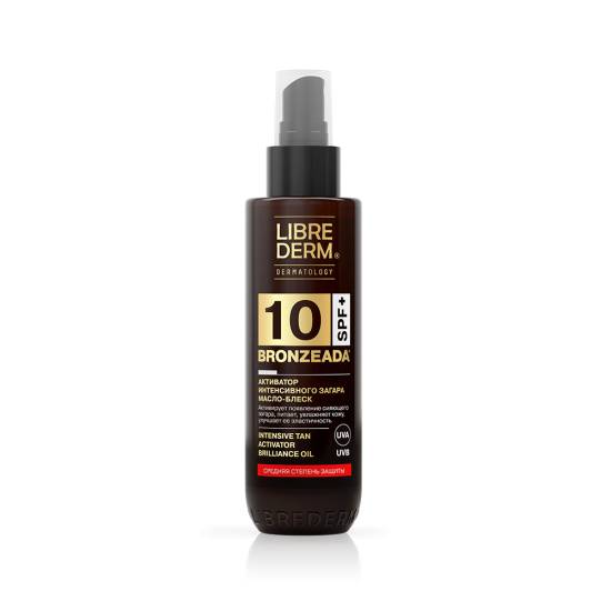 Масло-блеск Активатор интенсивного загара Bronzeada SPF 10 от Librederm