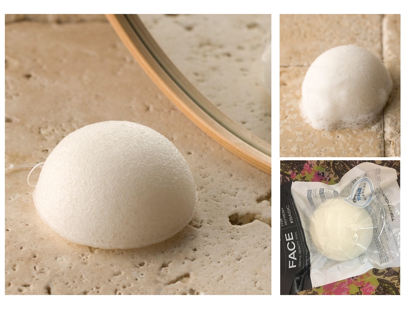 Спонж конняку Tony Moly Natural Jelly Jeju Cleansing Sponge Basic